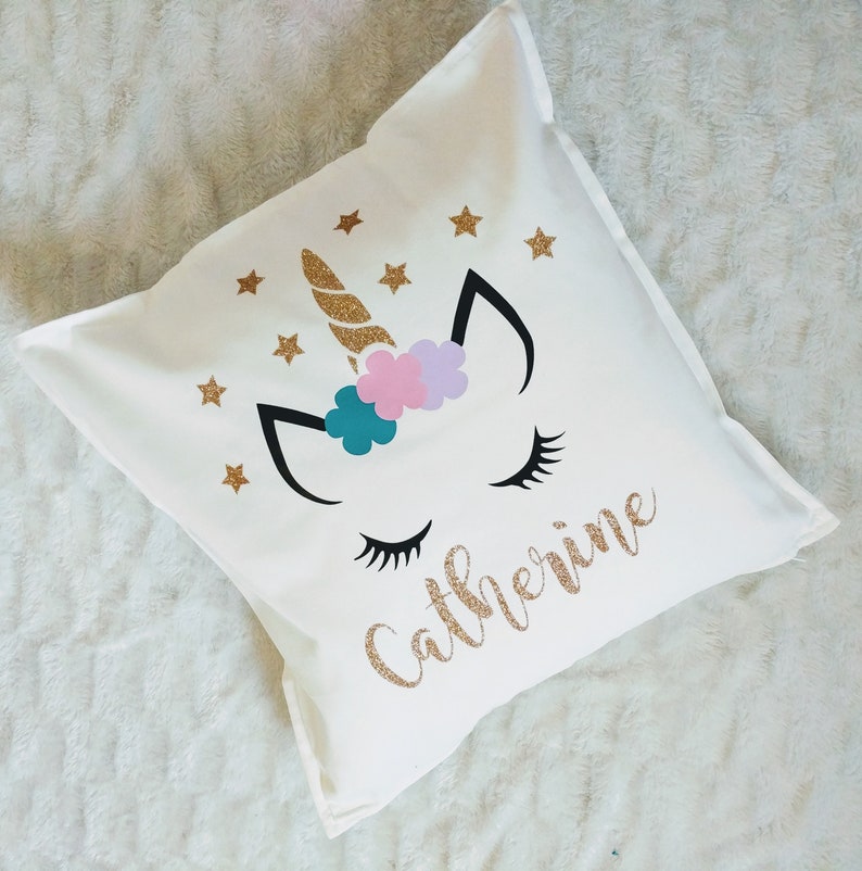 Unicorn Pillows for Girls Bedroom Custom Unicorn Christmas Etsy
