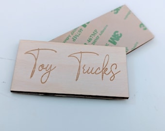 Playroom Labels, Trofast IKEA Bins Labels, Custom Toy Stickers, Personalised Wooden Labels, Words Only Labels, Playroom Organization Tags