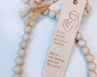 Bookmark for Mom, Inspirational Mom quote, gift for mom, Mothers day gift, engraved personalised bookmark, gift for women, book lover