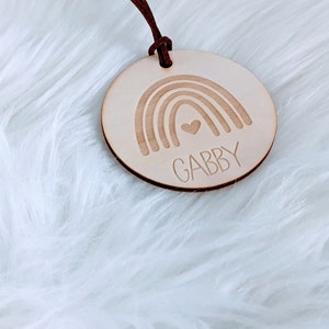 Christmas Wooden Name Tags, School Bag Tags, Diaper Label, Back To School Marker. Wooden Identifier for luggage, Luggage ID, Vacation Tag