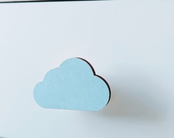 Cloud Handle, Nordic Style Knobs, White Cloud Shape Cupboard Pulls, Colorful Cloud Drawer Knob, Nature Wood Cloud Drawer Knob, wood knobs