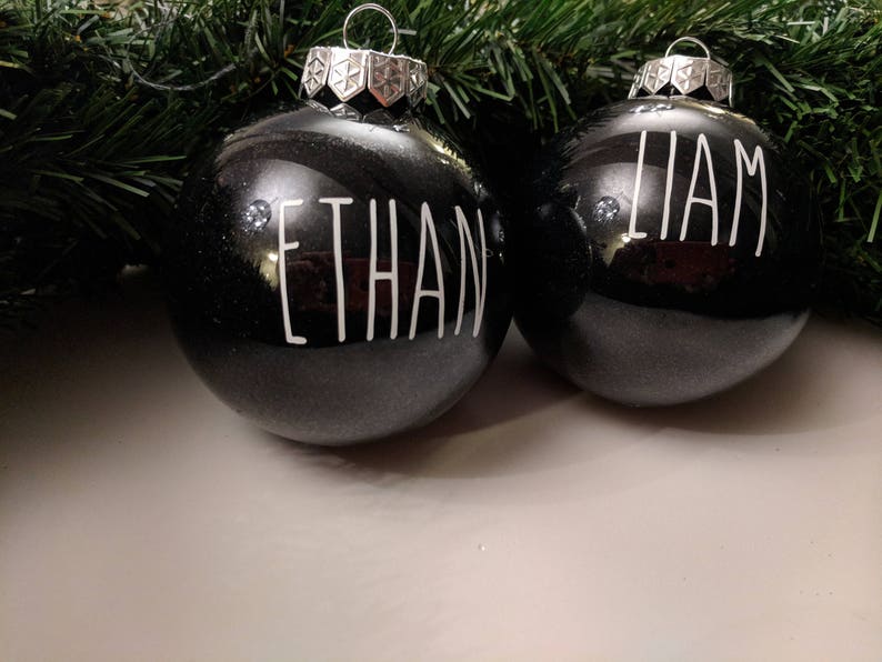 Black and White Ornament Ornament Personalized Ornament Etsy