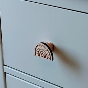 Rainbow Kids Dresser Knobs, Kids Drawer Pulls, Cabinet Knob, Wooden Rainbow Nursery Drawer knob, Children&#39;s Furniture Chest Handles, Rainbow