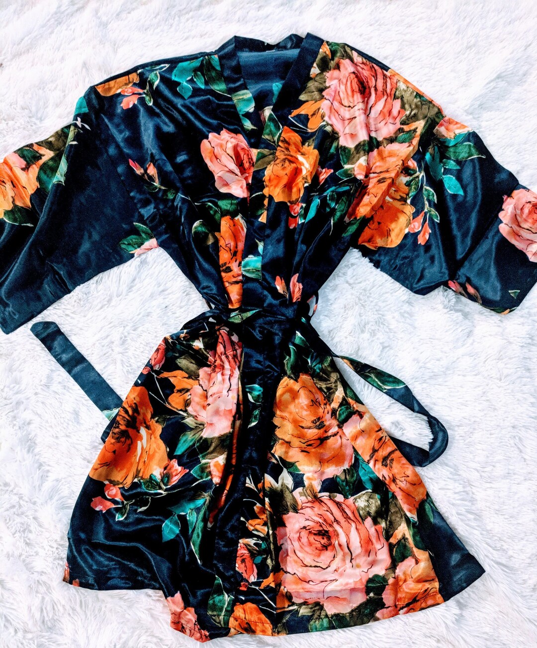 Set of 3 Floral Bridal Robes Floral Robes Canada Honeymoon Etsy