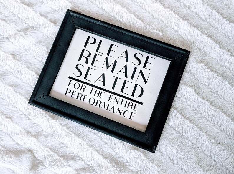 Please Remain Seated Bathroom Wall Decor Funny Bathroom Etsy Canada
