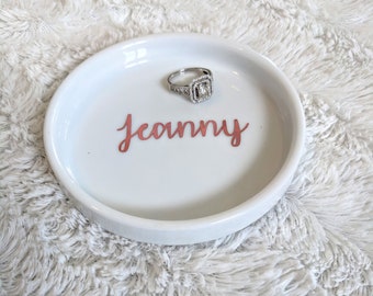 Personalized Ring Dish Personalized Bridesmaid Gifts Bridesmaid Jewelry Box Personalized Jewelry Dish Monogram Ring Dish