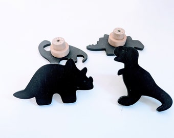 Dinosaur drawer handles | dinosaur nursery decor | dino theme | wood unique drawer knobs | wooden door drawer pulls | kids bedroom decor