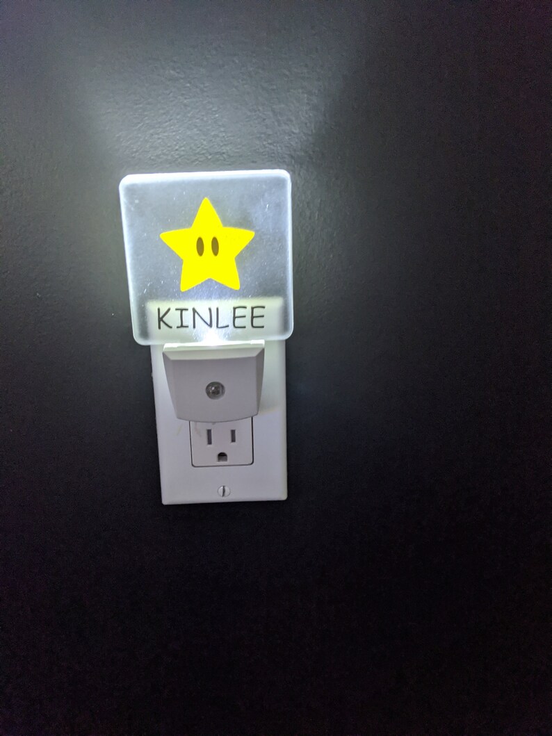 Kids Personalized Star Plug in Night Light Monogram Star Etsy