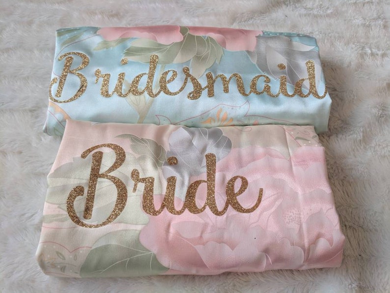 Floral Silk Robe Robes Matching Robe Bridesmaid Robes Etsy