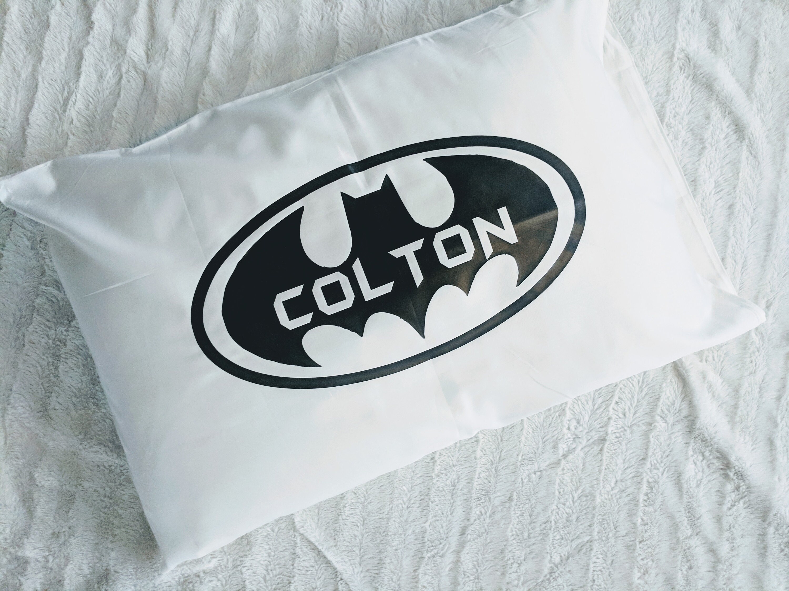Personalized Batman Pillow Case batman bedroom pillow Etsy