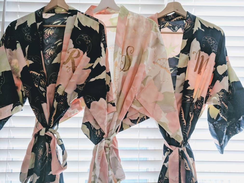 Floral Silk Robe, Robes, Matching Robe, Bridesmaid Robes, Bridal Part…