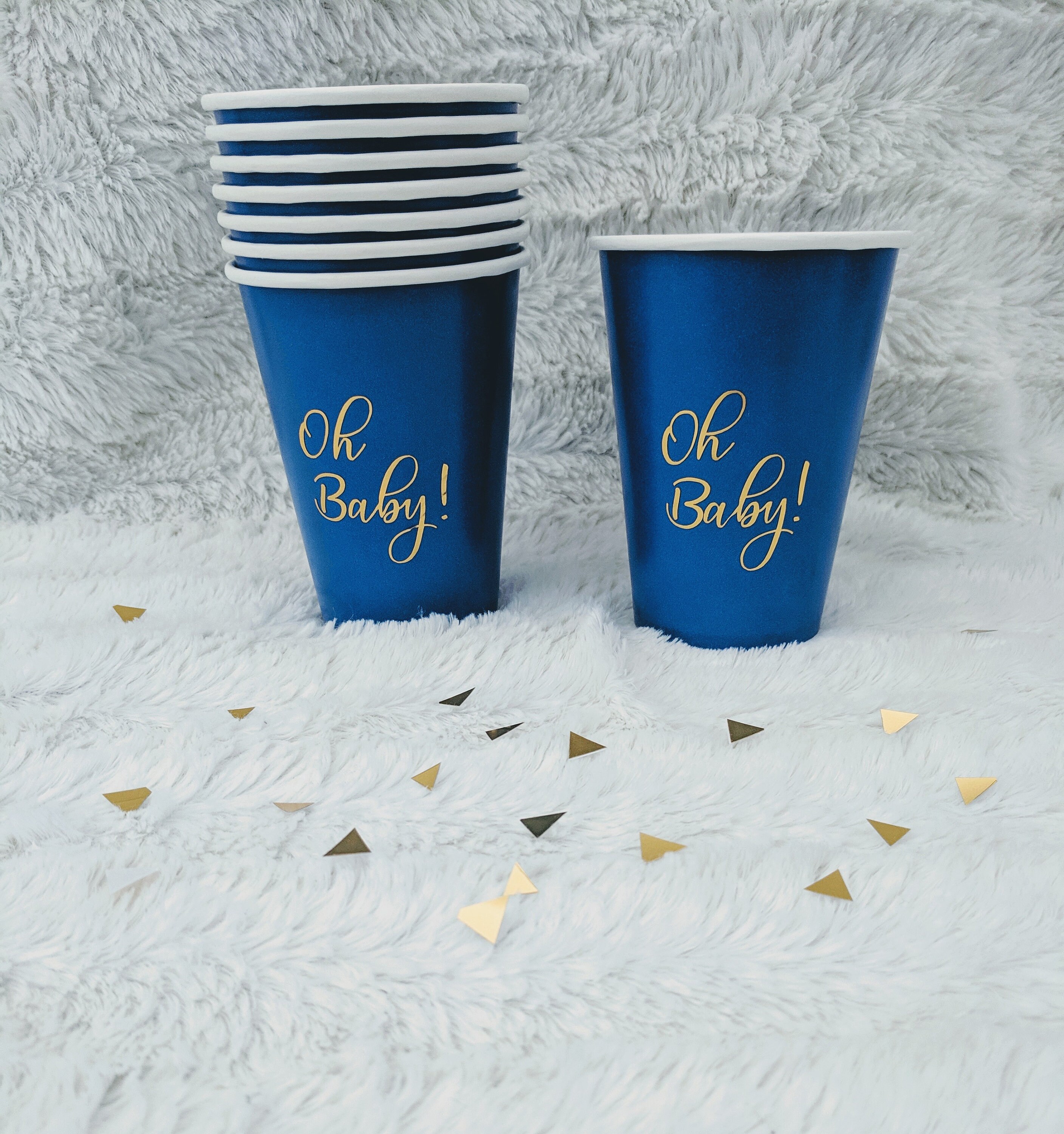 Oh Baby Cups Oh Baby Shower Cups Baby Shower Tableware Baby Etsy
