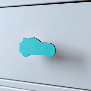 Wooden Vehicles Knobs for Nursery drawers, Race Car Cabinet Pulls, Nursery Drawer knobs, Boys Cabinet knobs and Pulls, Car Theme knobs