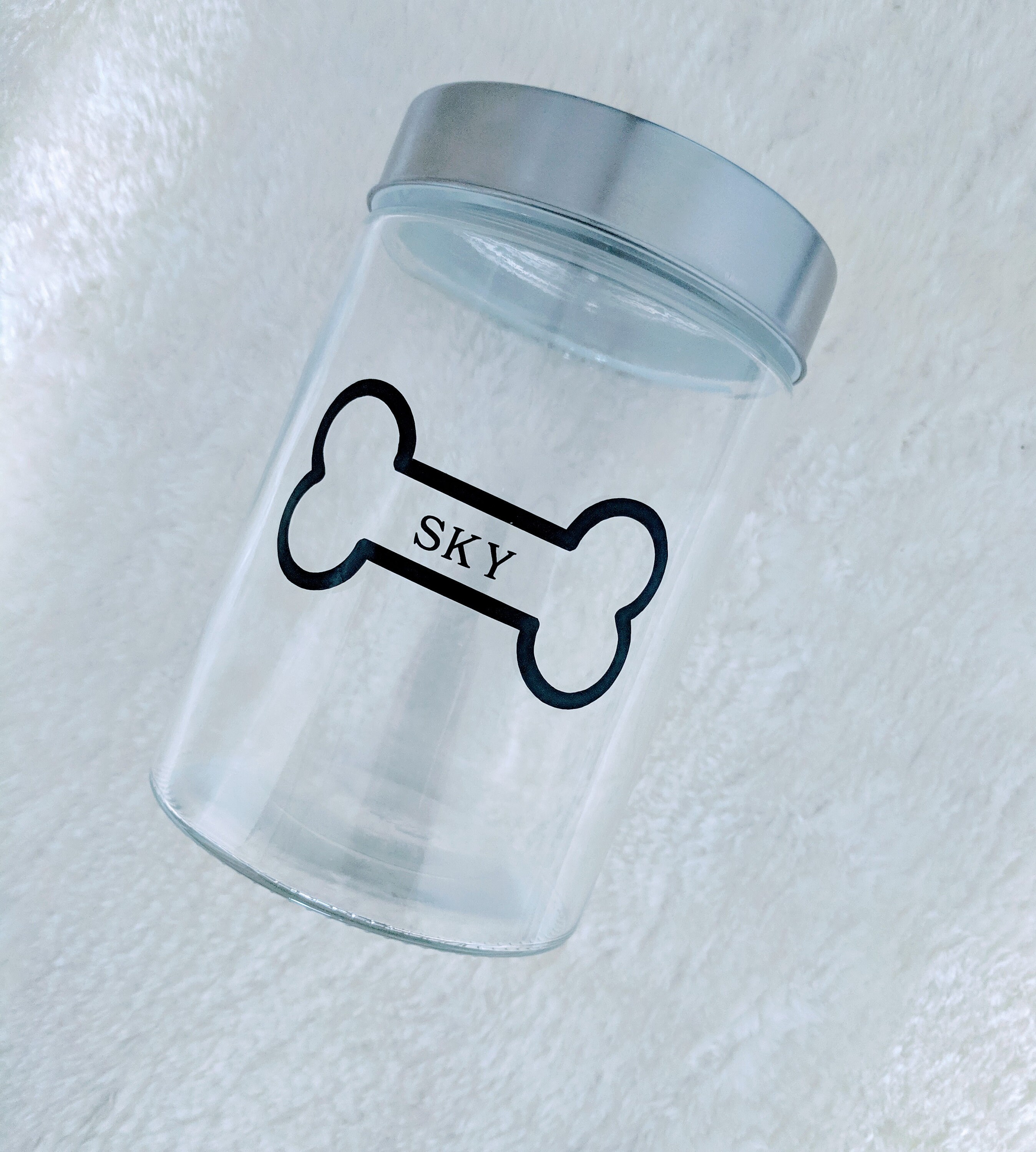 Personalized Dog Treat Glass Jar Custom Pet Treat Canister Etsy Canada