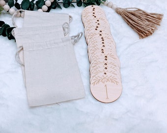 Calendario de Adviento reutilizable, Calendario de Adviento de Navidad para niños, Bolsas para calendario de Adviento de chimenea, Cuenta atrás de Navidad para niños, Calendario del bosque para Navidad