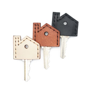 Leather House Key Topper, Key Cap, Home Key Topper, Key Cover, Housewarming Gifts