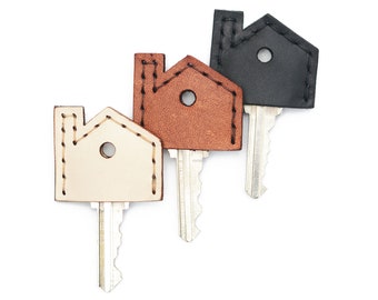 Leather House Key Topper, Key Cap, Home Key Topper, Key Cover, Housewarming Gifts