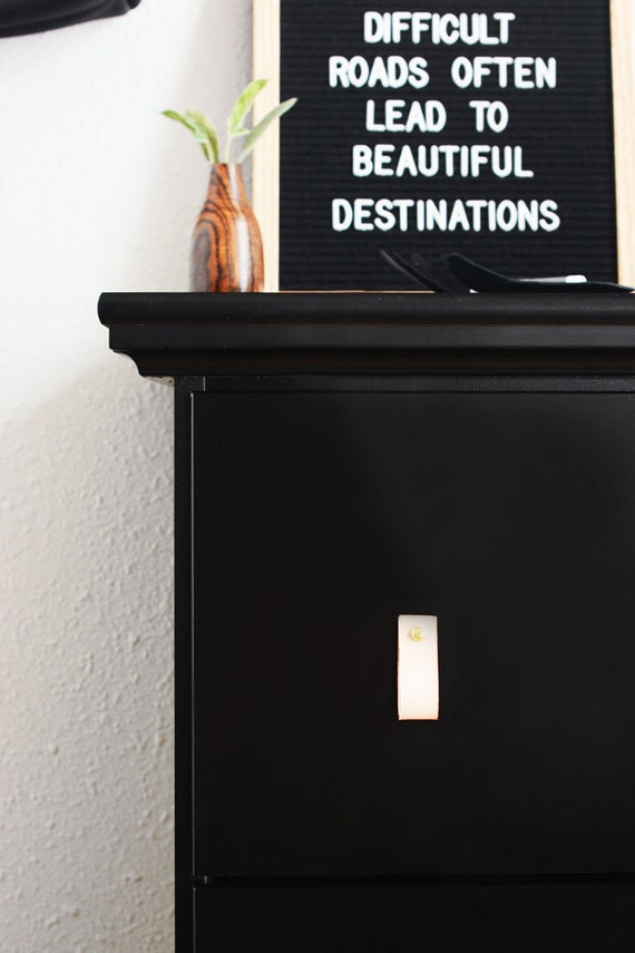 Leather Drawer Pull: IKEA Hack Cabinet Pull - Etsy