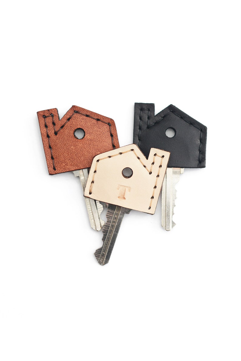 Key Cap Key Cover Home Key Topper Housewarming Gifts Leather House Key Topper