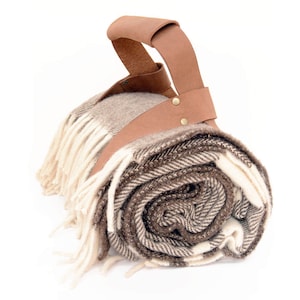 Leather Blanket Strap; Blanket Carrier; Leather Handle; Leather Yoga Mat Strap