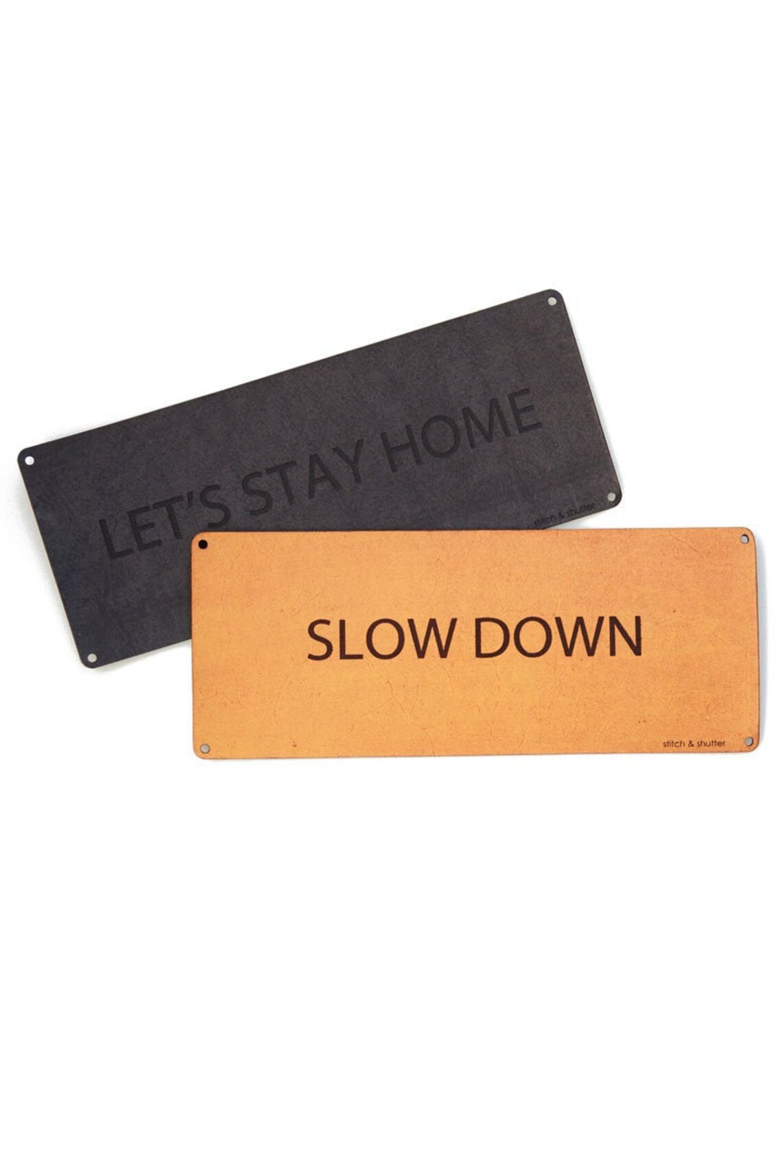 Leather Wall Sign Leather Wall Plaque Custom Wall Mounted | Etsy