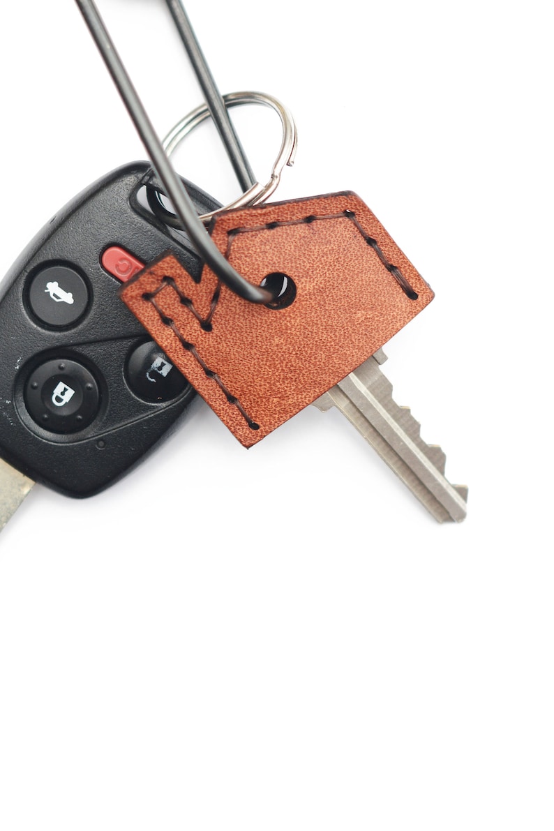 Key Cap Key Cover Home Key Topper Housewarming Gifts Leather House Key Topper