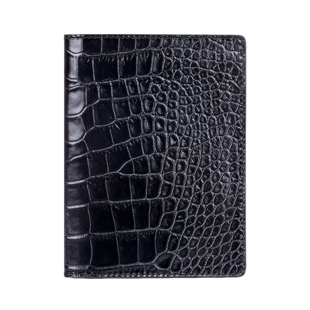 JMK Crocodile Leather Passport Holder custom Initials Included Etsy