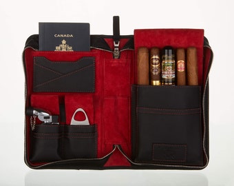 Cigar case full grain leather