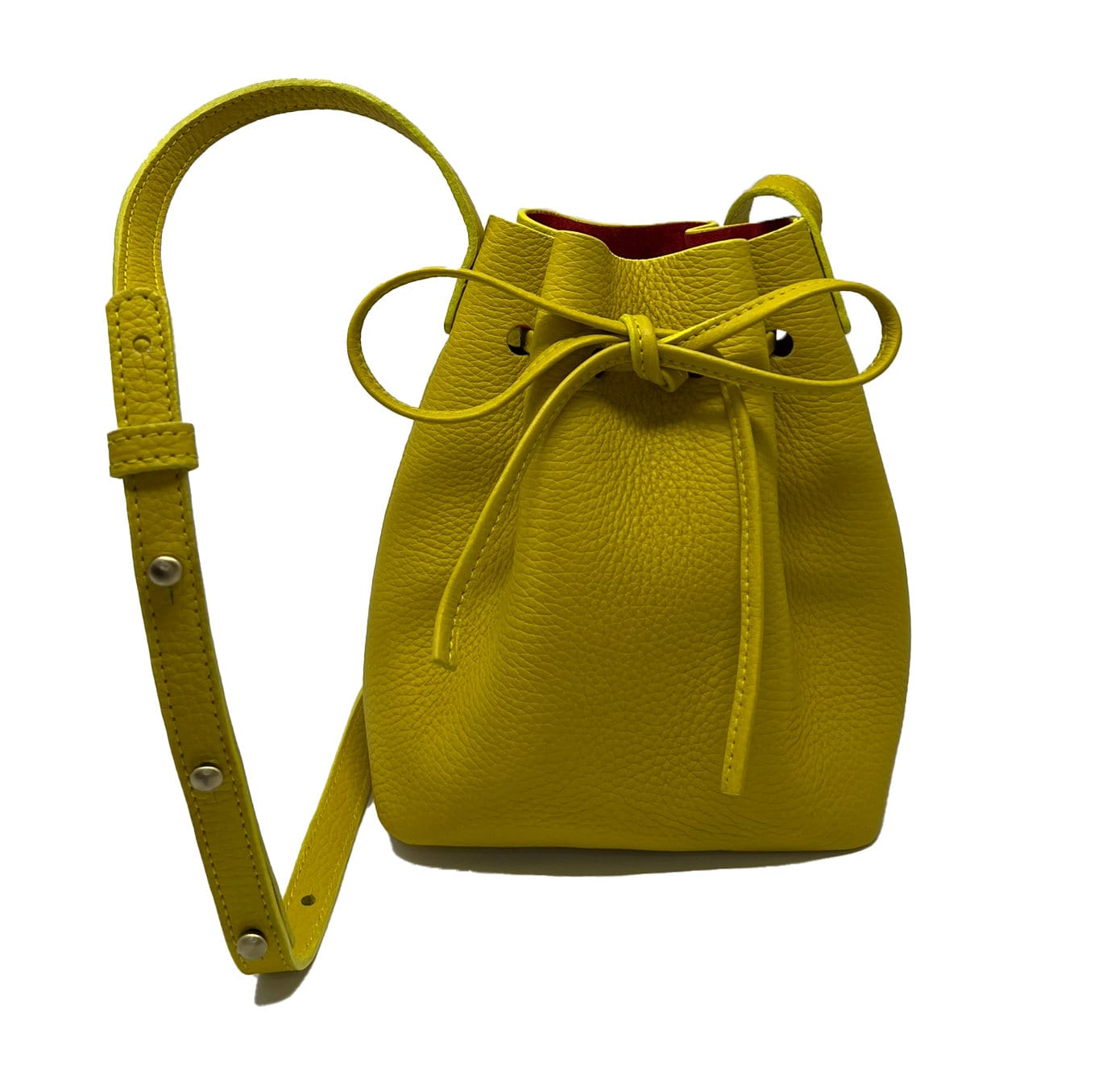 Yellow suede bucket bag - Etsy 日本