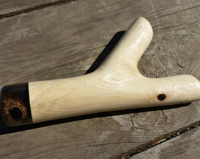 Hickory Natural Fork Slingshot With Resin End Cap Etsy
