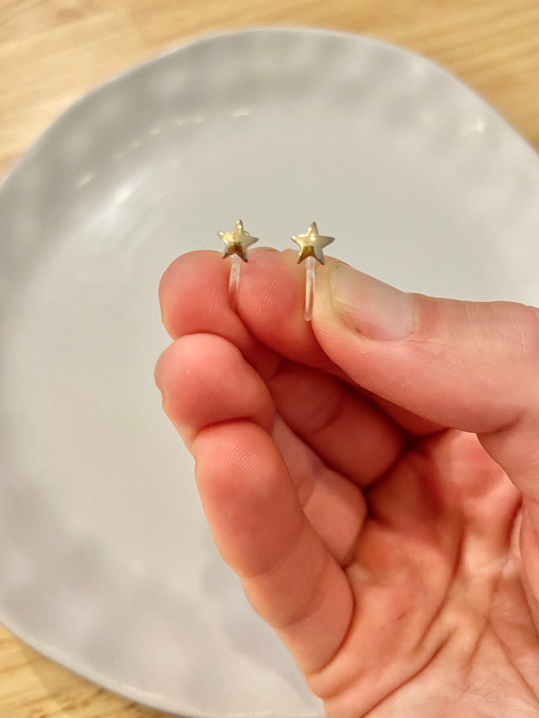 Tiny Star Clip on Earrings Invisible Clip on Earrings Clip Etsy Australia