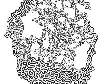 5 Coloring Pages Alien Face Ugly Etsy