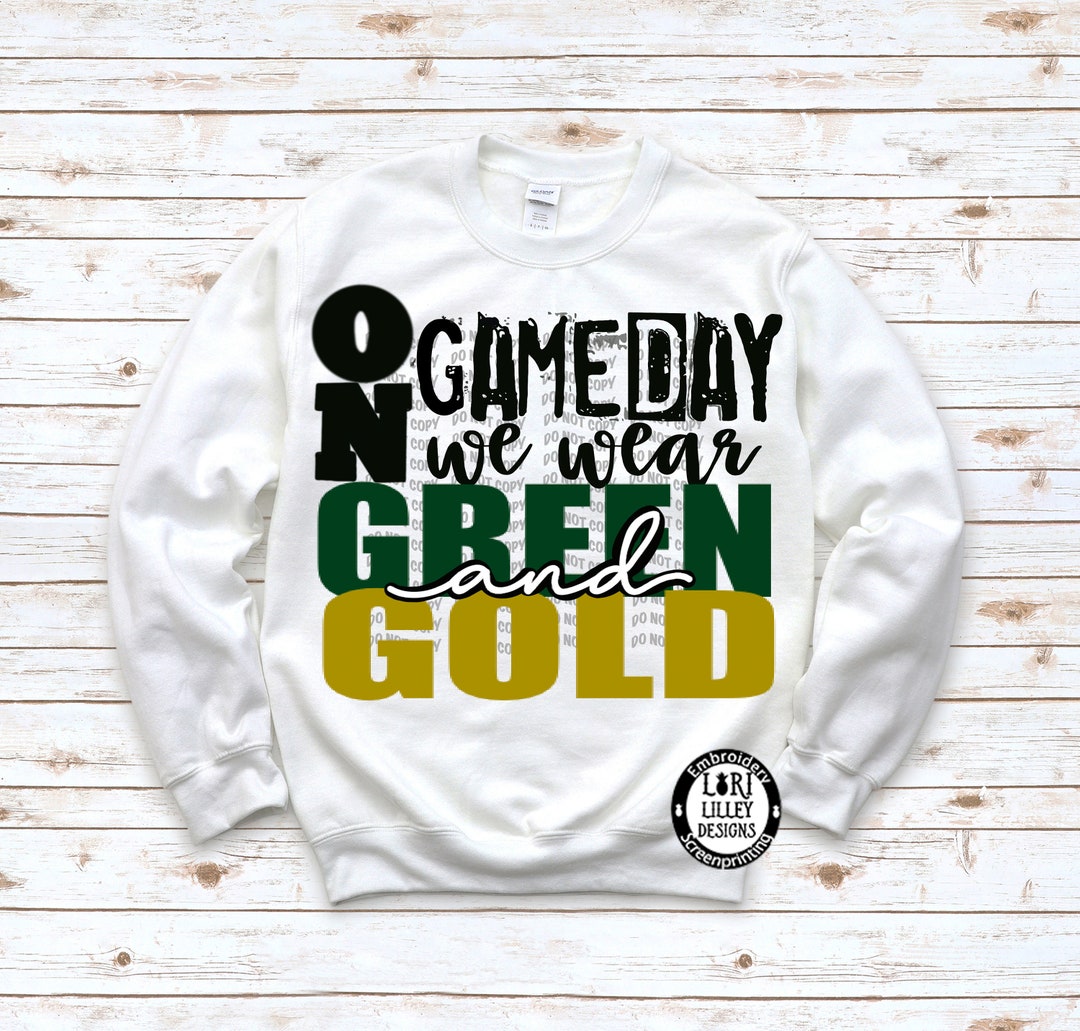 GAME DAY GREEN & GOLD KNIT SCARF main image 1