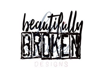 Diseño digital PNG bellamente roto