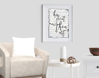 How Great Thou Art Print, Hymnal Sheet Music (Digital Download)