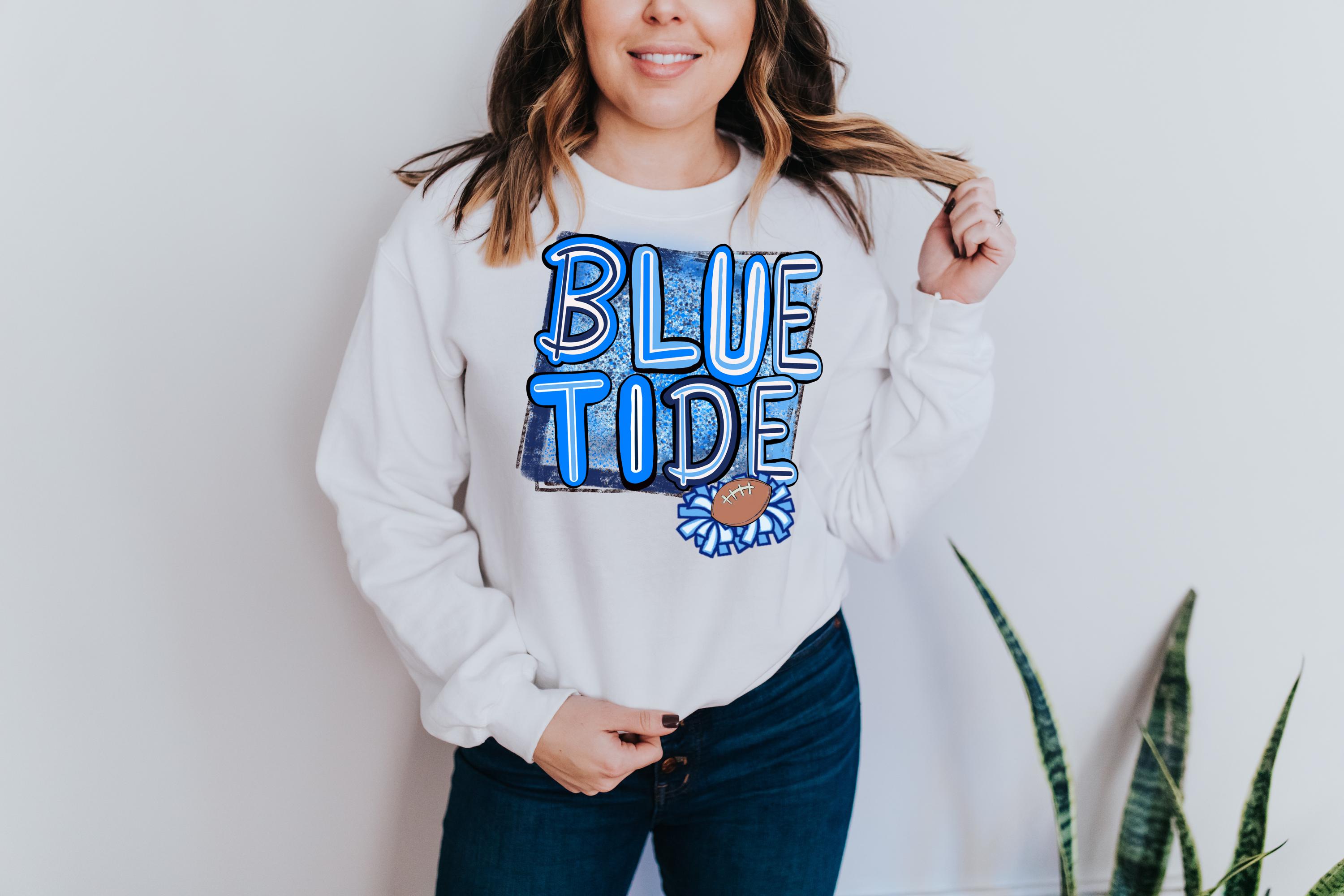 Blue Tide Football PNG Digital Design - Etsy