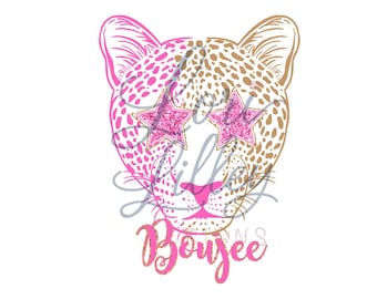 Boujee Cheetah PNG Diseño Digital