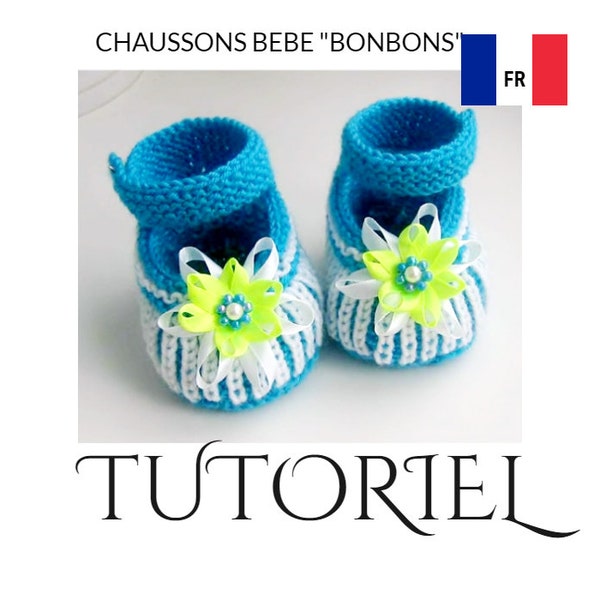 Tutoriel de chaussons bébé bonbons en français