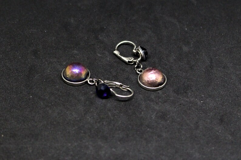Purple sleeping earrings