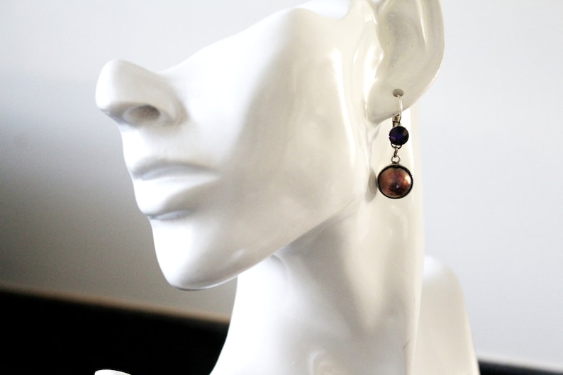 Purple sleeping earrings