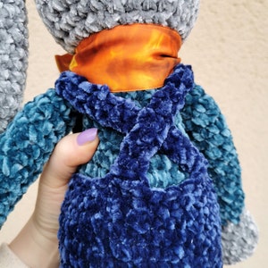 Amigurumi lapin vert d'eau , Peluche lapin au crochet