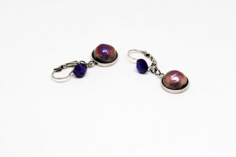 Purple sleeping earrings