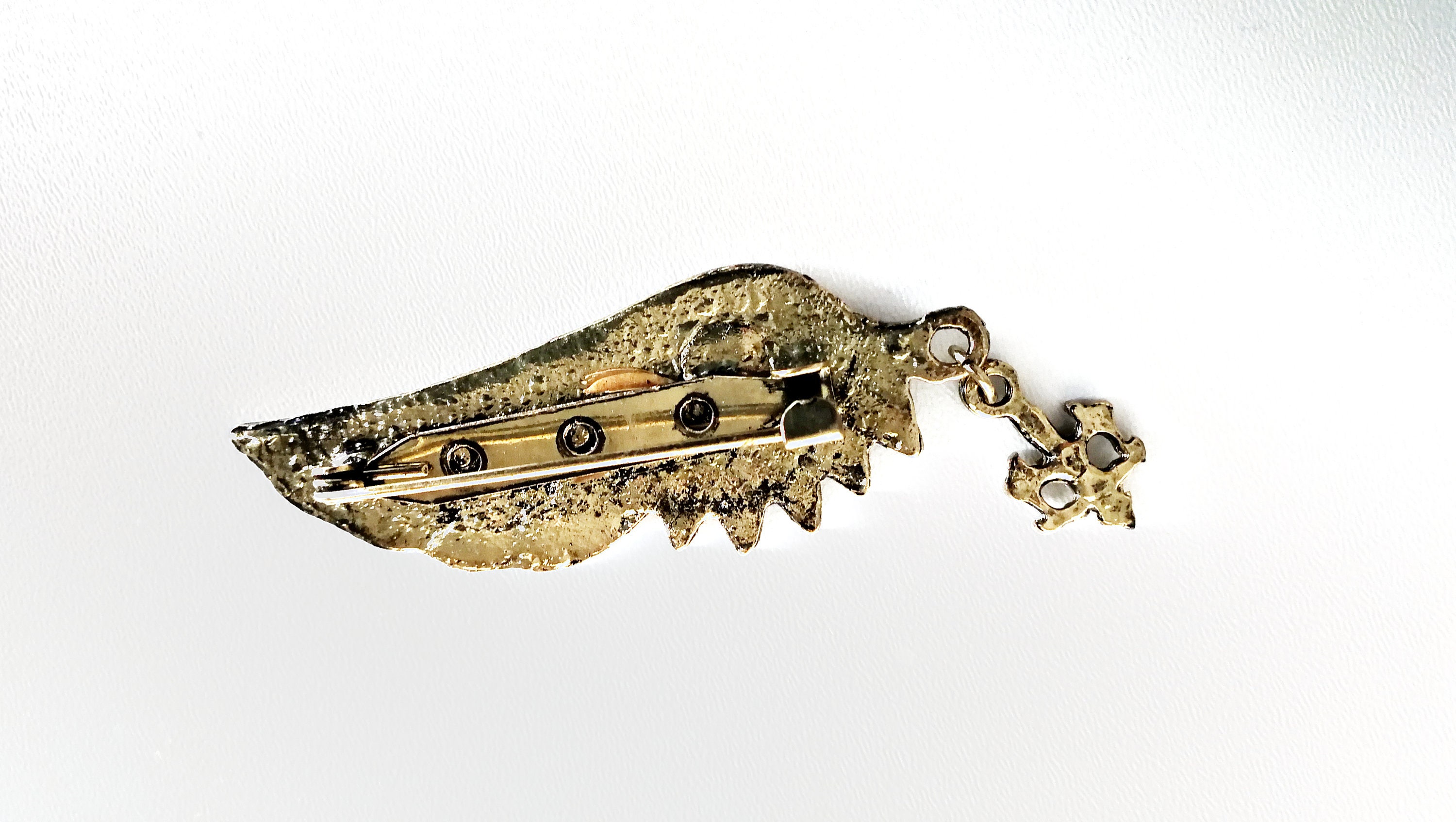 Broche Aigle Métal Doré Et Strass - Modèle 2066, Occasion En état Neuf
