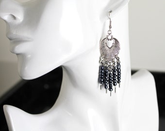 Boucles d'oreilles feuilles ethniques