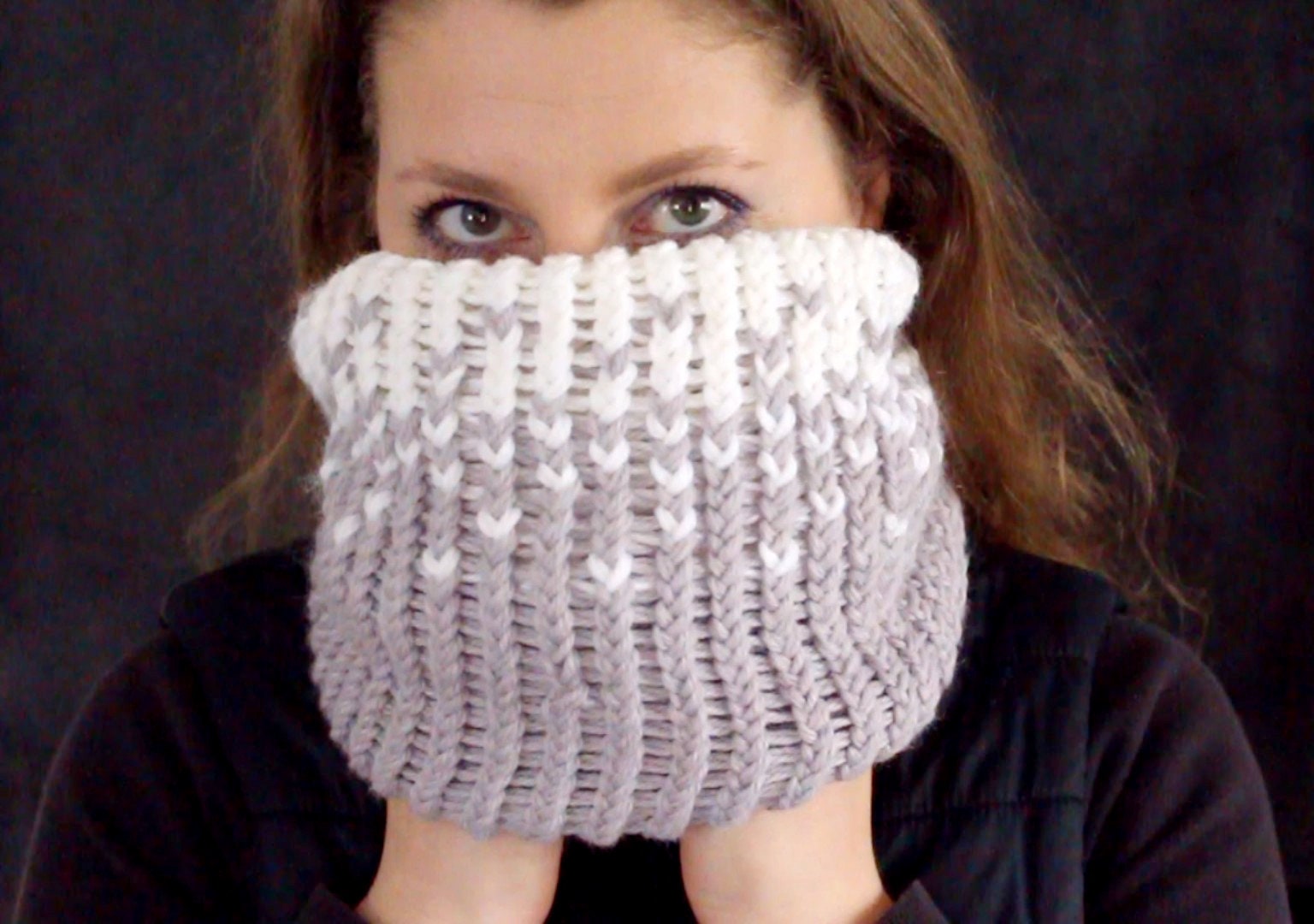 Snood Gris Doux En Polyester – écharpe Tour De Cou Confortable Pour Femme