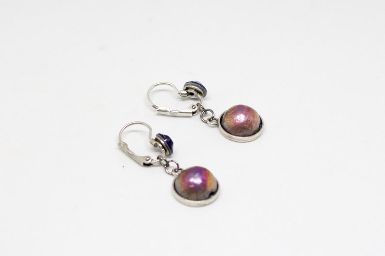 Purple sleeping earrings