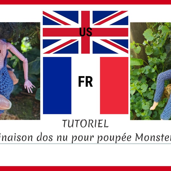 Tutoriel explications crochet combinaison dos nu pour poupée Monster High Bratz & Rainbow