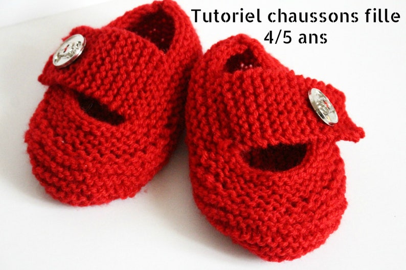 Tutorial of slippers girl 4/5 years image 2