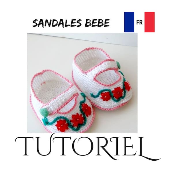 Tutorial knitting sandals baby