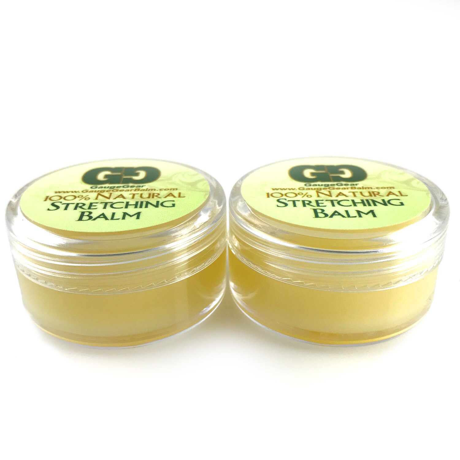Twin Pack Ear Stretching Balm 2 Jars Gauge Gear 10ml Etsy
